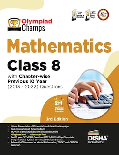 Olympiad Champs Mathematics Class 8 with Chapter-wise Previous 10 Year (2013 - 2022) Questions 5th Edition Complete Prep Guide with Theory, PYQs, Past & Practice Exercise