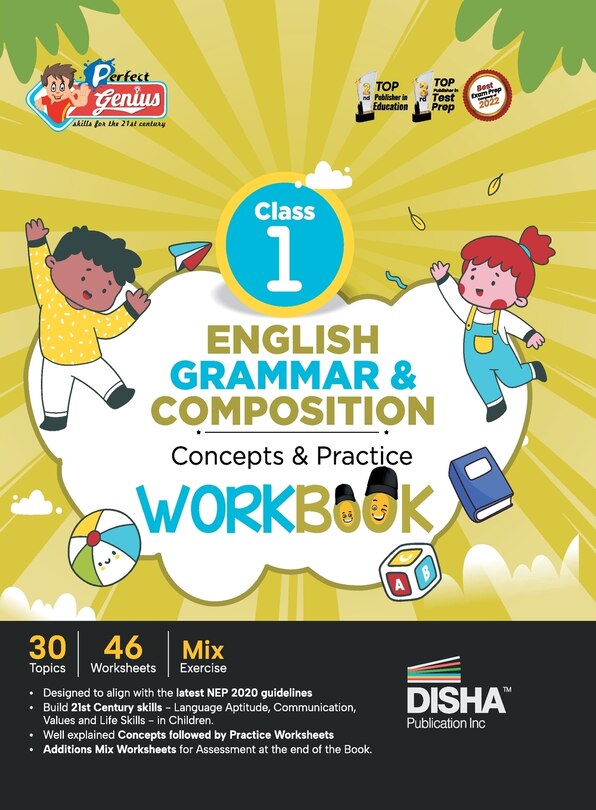 Couverture_Perfect Genius Class 1 English Grammar & Composition Concepts & Practice Workbook Follows NEP 2020 Guidelines