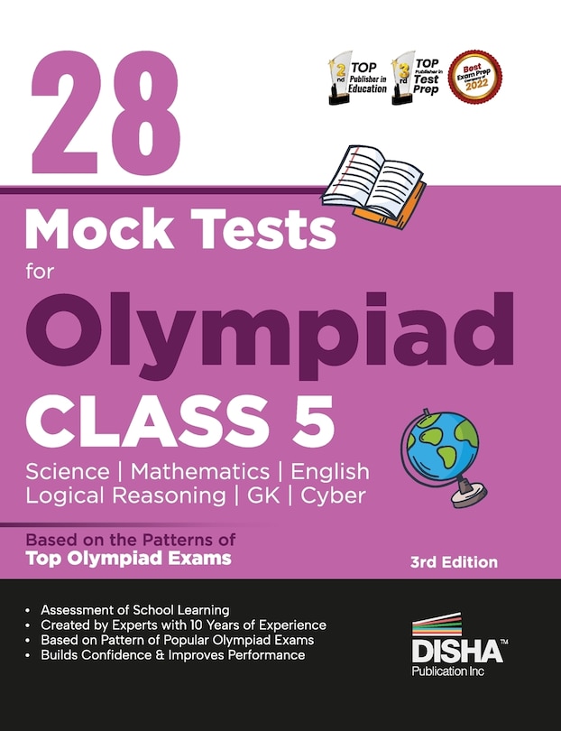 Couverture_28 Mock Test Series for Olympiads Class 5 Science, Mathematics, English, Logical Reasoning, GK & Cyber 2nd Edition