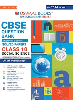 Front cover_Oswaal CBSE Chapterwise & Topicwise Question Bank Class 10 Social Science Book (For 2023-24 Exam)