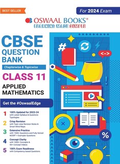 Front cover_Oswaal CBSE Chapterwise & Topicwise Question Bank Class 11 Applied Mathematics Book (For 2023-24 Exam)