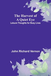 Front cover_The Harvest of a Quiet Eye