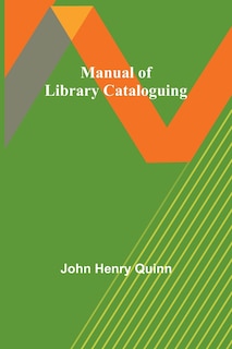 Front cover_Manual of Library Cataloguing