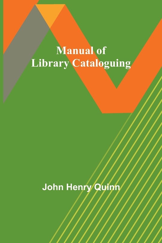 Front cover_Manual of Library Cataloguing