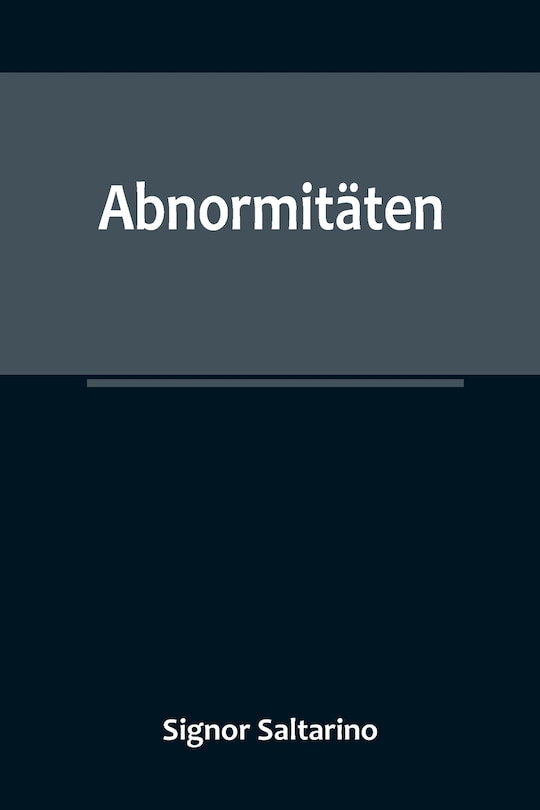 Front cover_Abnormit&auml;ten