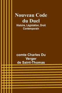 Front cover_Nouveau Code du Duel