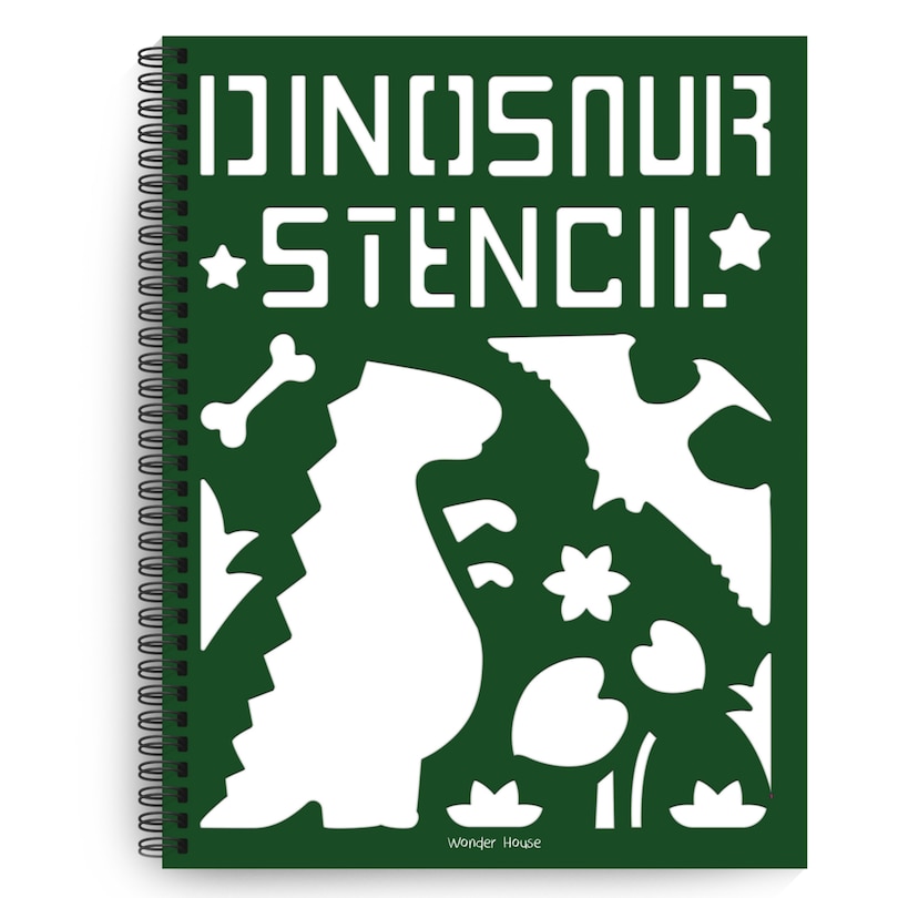 Front cover_Stencil Book: Dinosaur