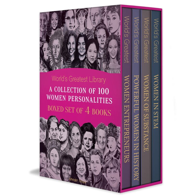 Front cover_World’s Greatest Library- A Collection of 100 Women Personalities (Boxed Set of 4 books)