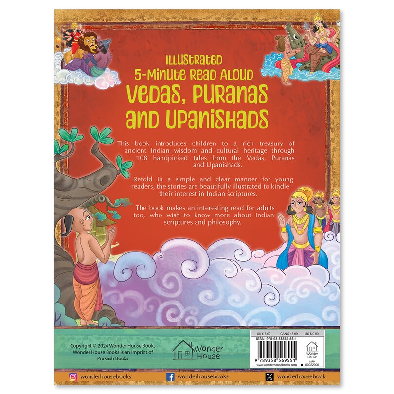 Front cover_Vedas, Puranas and Upanishads - Illustrated 5 Minute Read Aloud