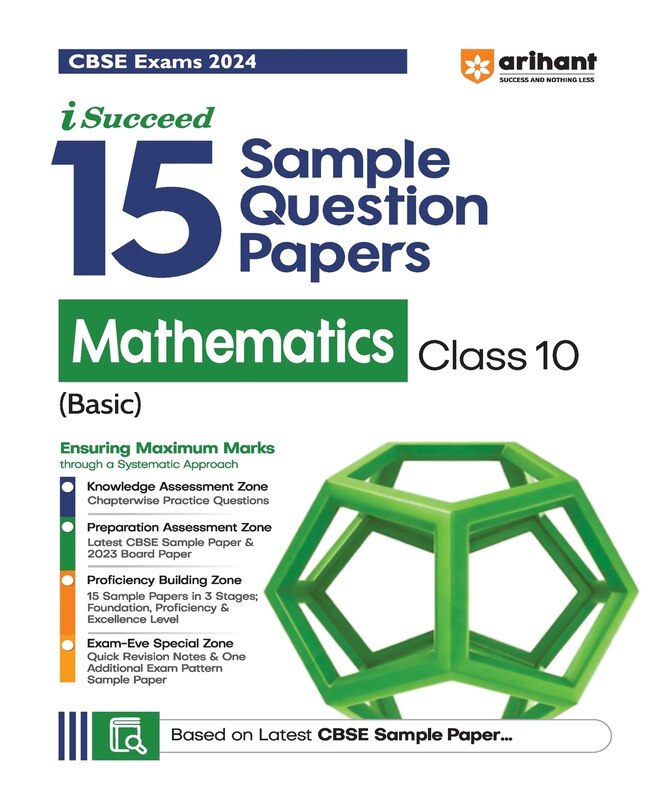 Front cover_Arihant CBSE Sample Question Papers Class 10 Mathematics (Basic) Book for 2024 Board Exam