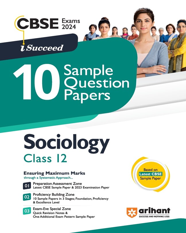 Front cover_Arihant CBSE Sample Question Paper Class 12 Sociology Book for 2024 Exam