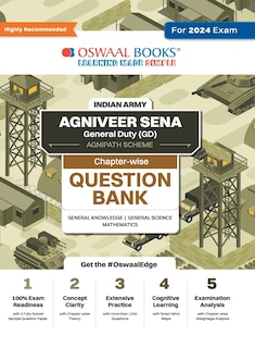 Couverture_Oswaal Indian Army Agniveer Sena General Duty (GD) (Agnipath Scheme ) Question Bank Chapterwise Topic-wise for General Knowledge General Science Mathematics For 2024 Exam