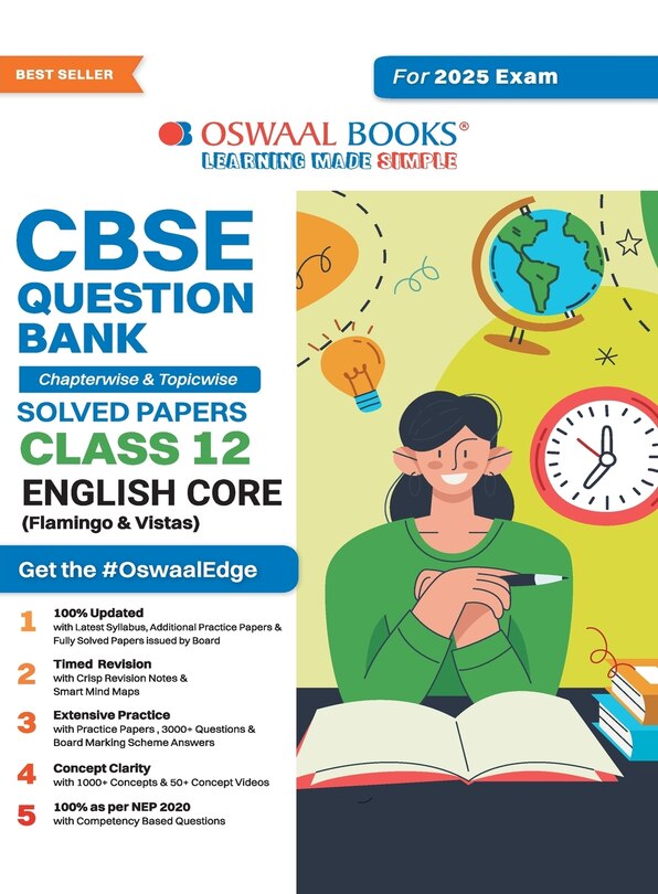 Front cover_Oswaal CBSE Question Bank Class 12 English Core, Chapterwise and Topicwise Solved Papers For Board Exams 2025