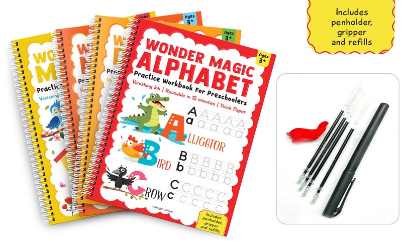 Couverture_Wonder Magic Pack of 4 books (Maths, Drawing, Numbers & Alphabet)