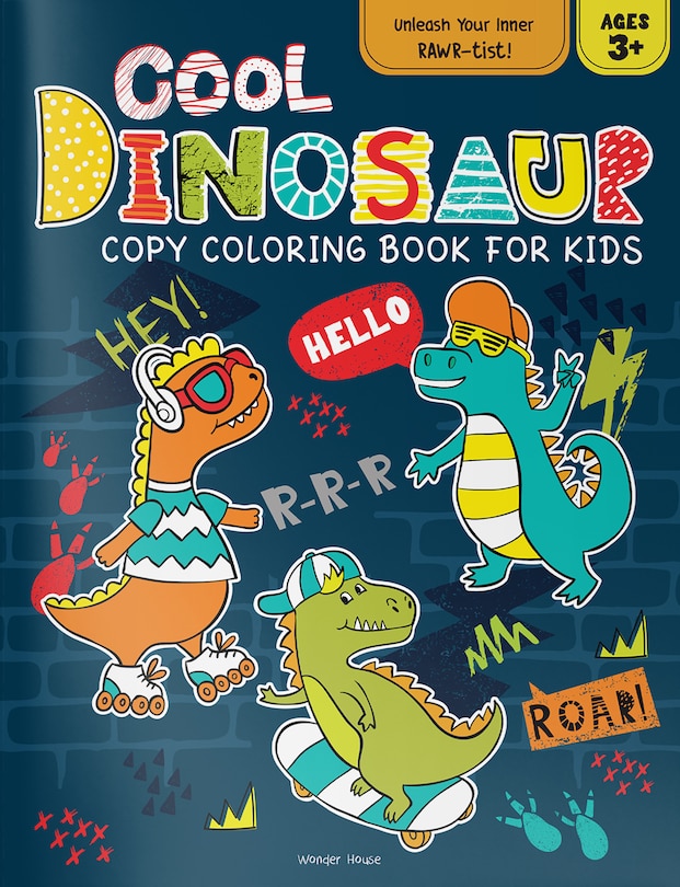 Couverture_Cool Dinosaur Copy Coloring Book For Kids