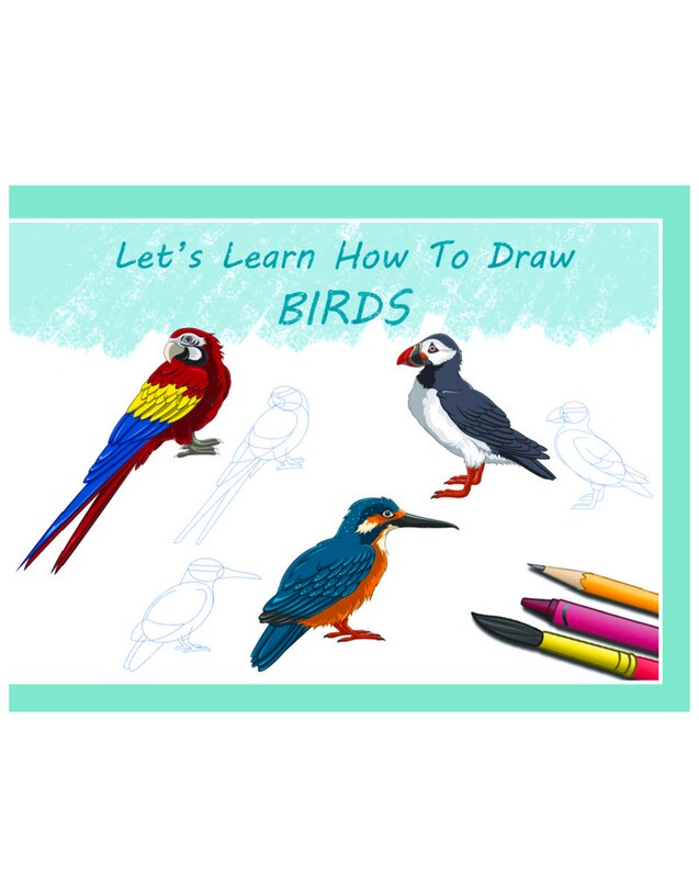 Front cover_Let's Learn How To Draw Birds