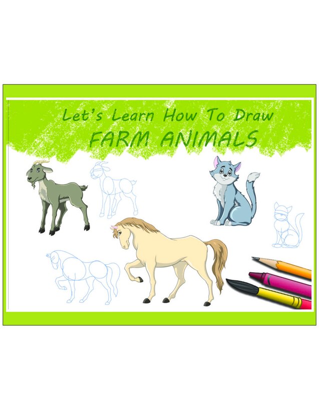Couverture_Let's Learn How To Draw Farm Animals