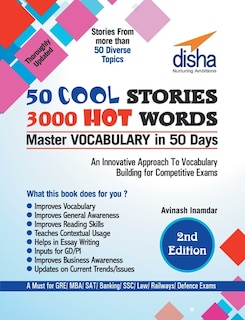 Front cover_50 COOL STORIES 3000 HOT WORDS (Master VOCABULARY in 50 days) for GRE/ MBA/ SAT/ Banking/ SSC/ Defence Exams 2nd Edition
