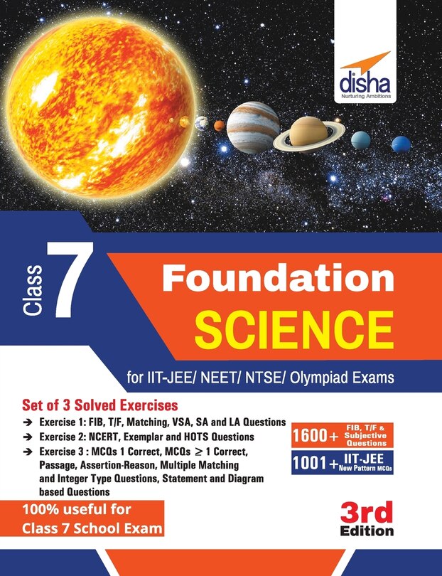 Front cover_Foundation Science for IIT-JEE/ NEET/ NTSE/ Olympiad Class 7 - 3rd Edition