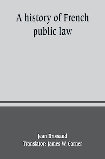 Front cover_A history of French public law