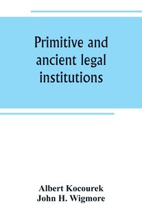 Front cover_Primitive and ancient legal institutions