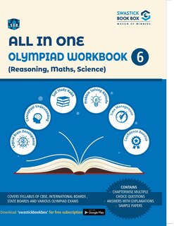 Front cover_All in One Olympiad Workbook for Reasoning, Maths & Science - Class 6