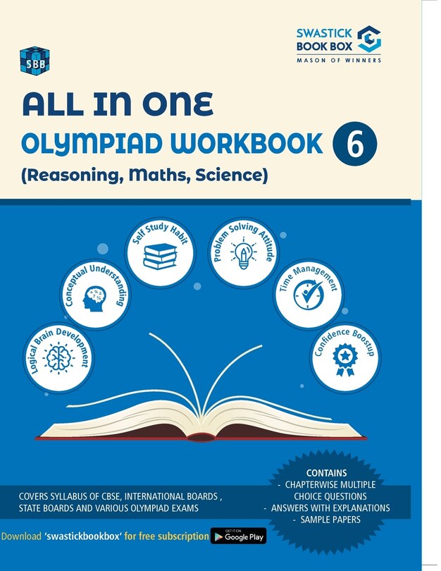Front cover_All in One Olympiad Workbook for Reasoning, Maths & Science - Class 6