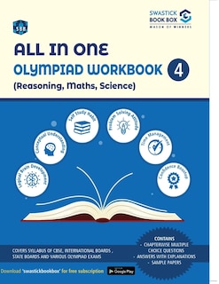 Front cover_All in One Olympiad Workbook for Reasoning, Maths & Science - Class 4