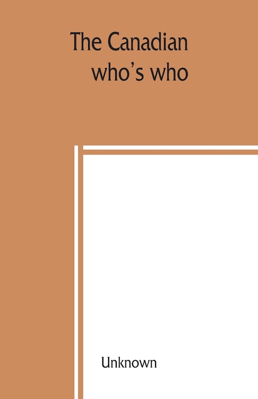 Front cover_The Canadian Who's Who