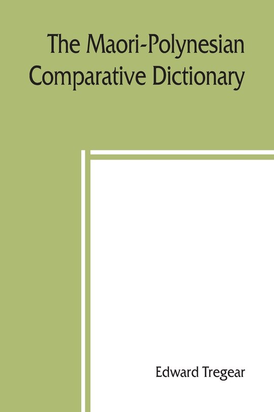 Couverture_The Maori-polynesian Comparative Dictionary