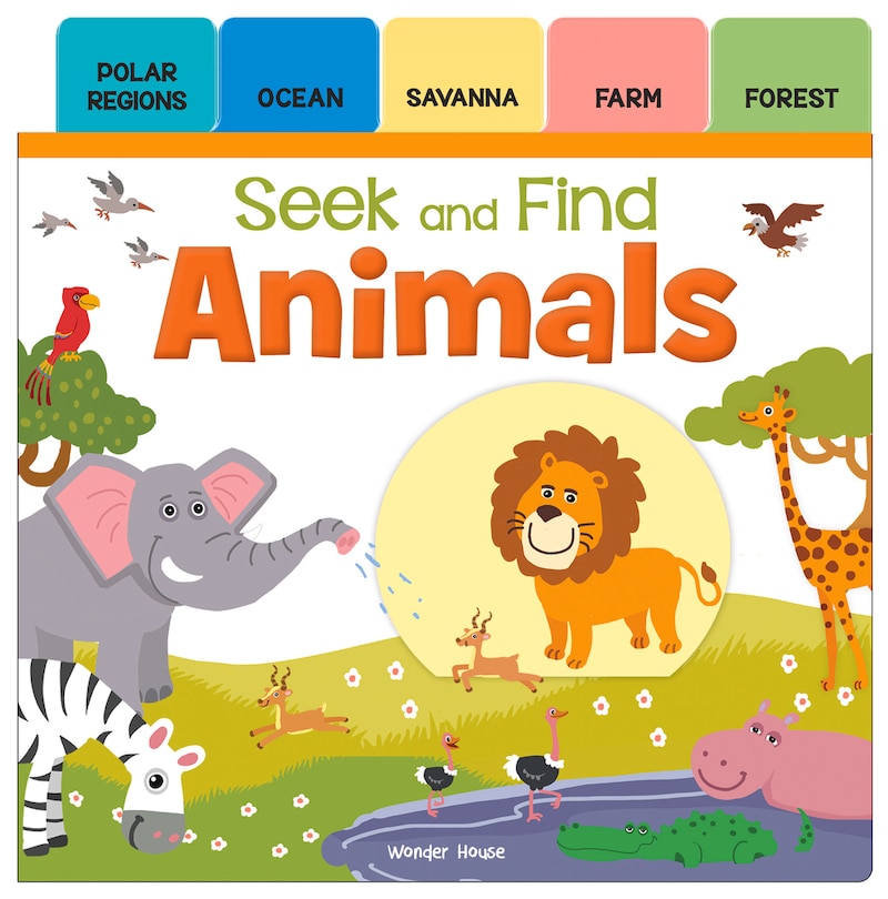 Seek And Find: Animals: Early Learning Board Books With Tabs