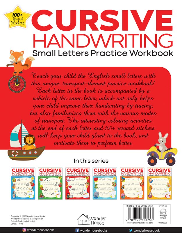 Cursive Handwriting: Small Letters: Practice Workbook For Children