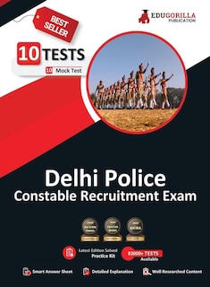Front cover_Delhi Police Constable Recruitment Exam Book 2023 (English Edition) - 10 Full Length Mock Tests (1000 Solved Objective Questions) with Free Access to Online Tests