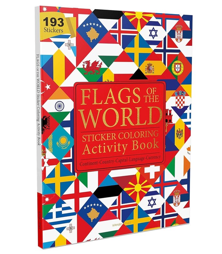 Flags Of The World - Sticker Coloring Activity Book For Children ...