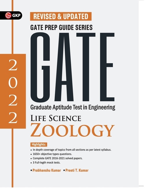 Couverture_GATE 2022 Life Science Zoology- Guide by Dr. Prabhanshu Kumar, Dr. Nibedita Mukhopadhyay