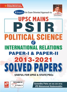 Couverture_UPSC Mains PSIR (Paper I & II) Solved Papers 2013-2020