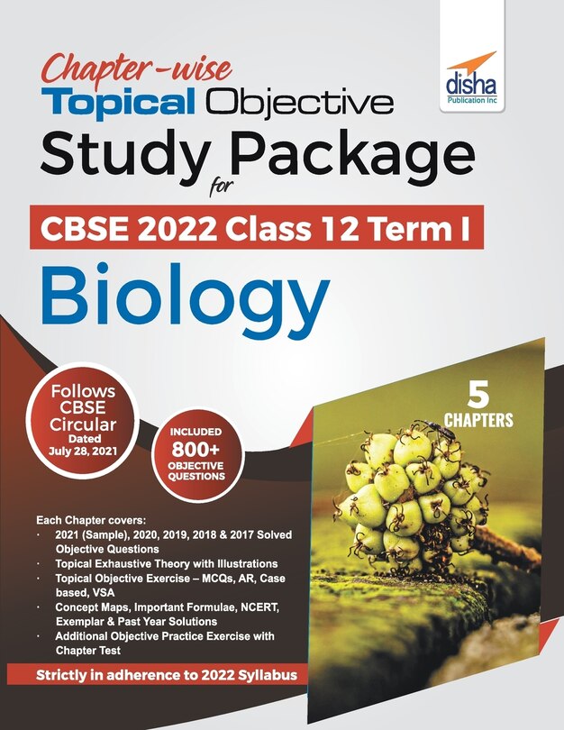 Front cover_Chapter-wise Topical Objective Study Package for CBSE 2022 Class 12 Term I Biology