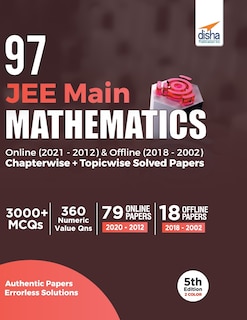 Couverture_97 JEE Main Mathematics Online (2021 - 2012) & Offline (2018 - 2002) Chapterwise + Topicwise Solved Papers 5th Edition