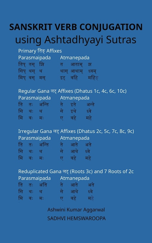 Couverture_Sanskrit Verb conjugation using Ashtadhyayi Sutras