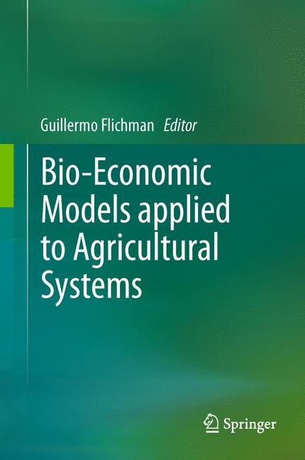 Front cover_Bio-Economic Models applied to Agricultural Systems