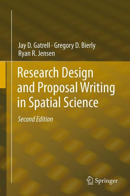 Front cover_Research Design and Proposal Writing in Spatial Science