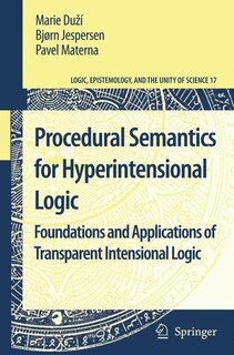 Couverture_Procedural Semantics for Hyperintensional Logic
