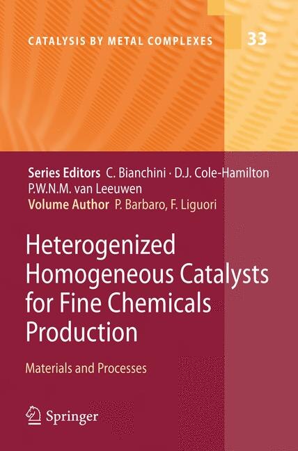 Front cover_Heterogenized Homogeneous Catalysts for Fine Chemicals Production