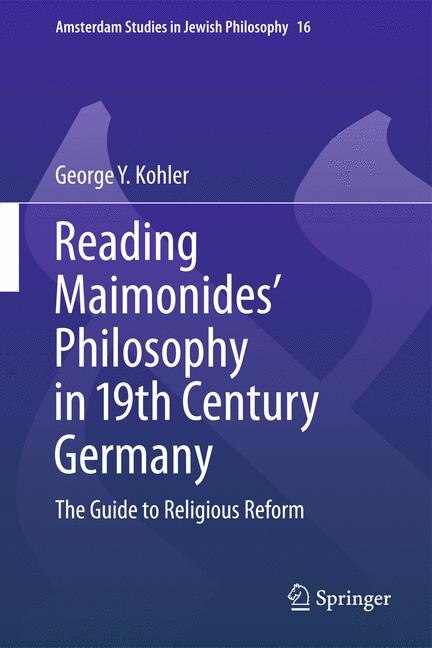 Couverture_Reading Maimonides' Philosophy in 19th Century Germany