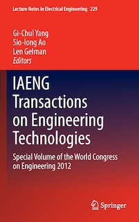 Couverture_IAENG Transactions on Engineering Technologies