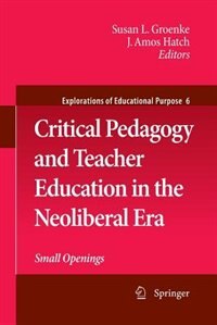 Couverture_Critical Pedagogy And Teacher Education In The Neoliberal Era