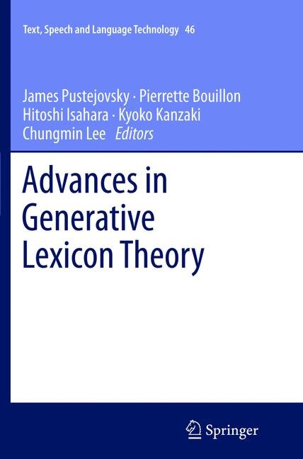 Front cover_Advances In Generative Lexicon Theory