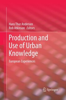 Couverture_Production And Use Of Urban Knowledge
