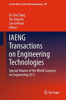 Front cover_IAENG Transactions on Engineering Technologies