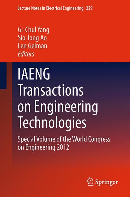 Front cover_IAENG Transactions on Engineering Technologies